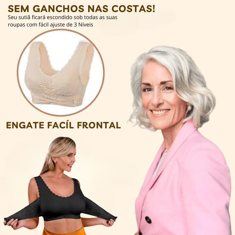 PROMOÇÃO Sutiã espartilho confortável com fivela lateral cruzada frontal